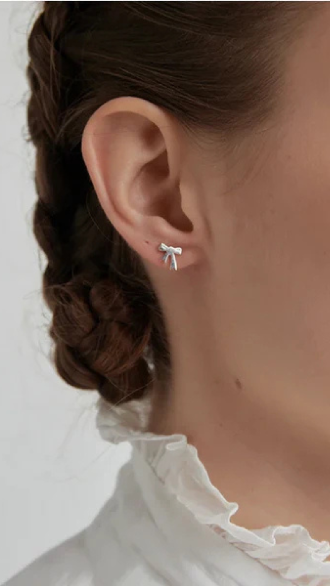 Karen Walker Sterling Silver Mini Bow Stud Earrings