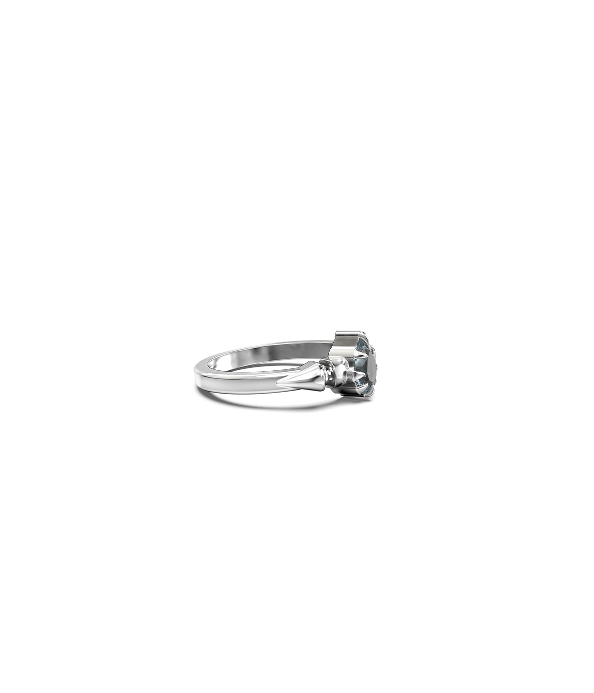 Stolen Girlfriends Club Sterling Silver Sky Topaz Precious Punk Droplet Ring