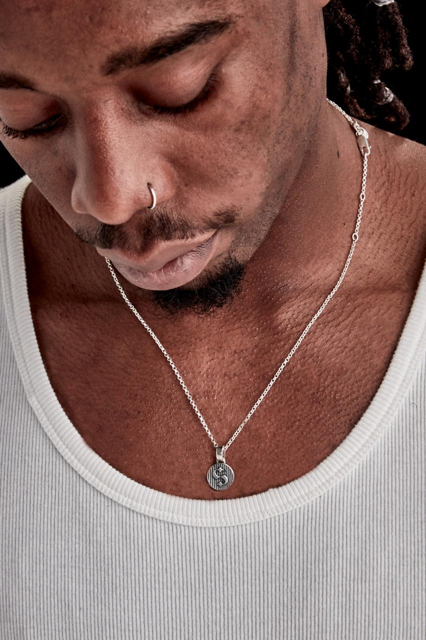 Stolen Girlfriends Club Sterling Silver Corrugated Pendant Necklace