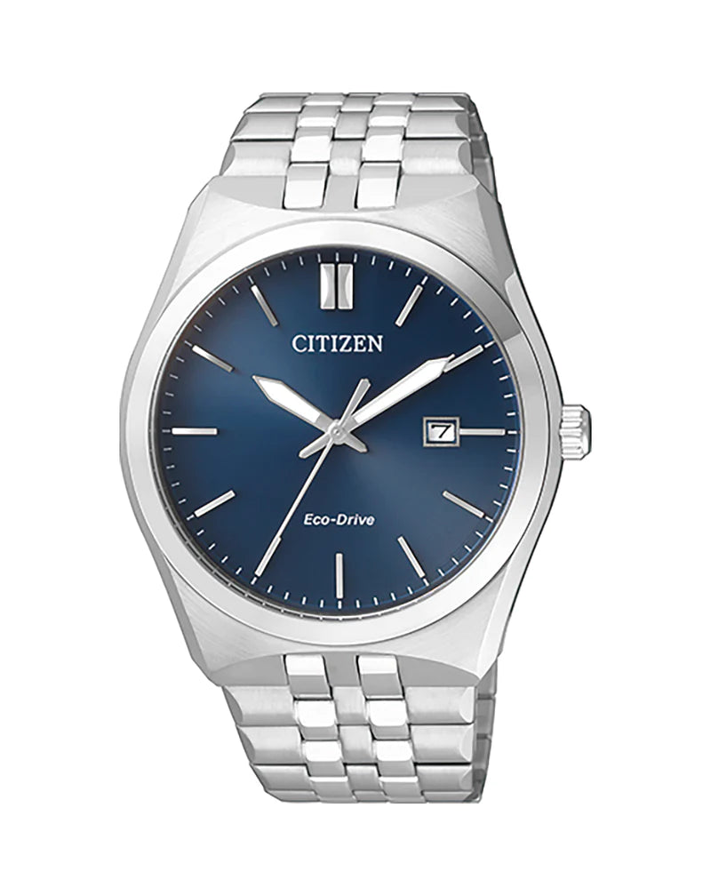 Citizen Gents Eco-Drive Blue Face Watch 100m Water Resistant BM7330-67L