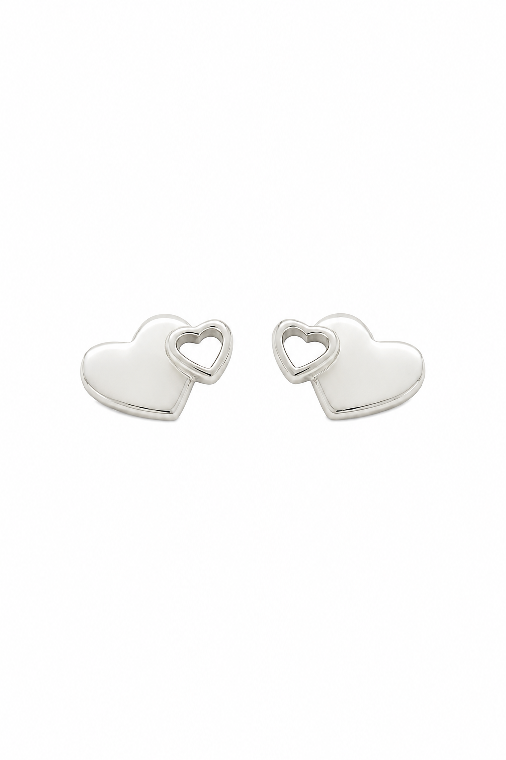 Karen Walker Silver Exploding Hearts Stud Earrings