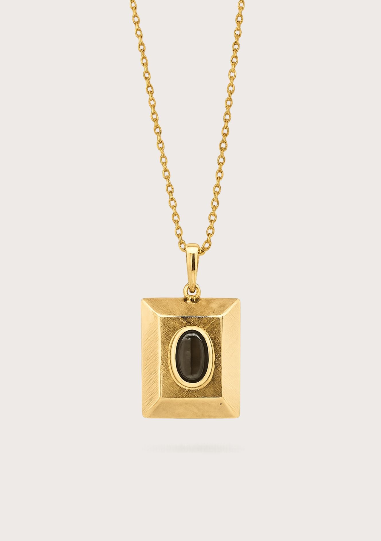 Estate 14ct Yellow Gold Oval Star Sapphire Bezel Set Textured with Bail Pendant