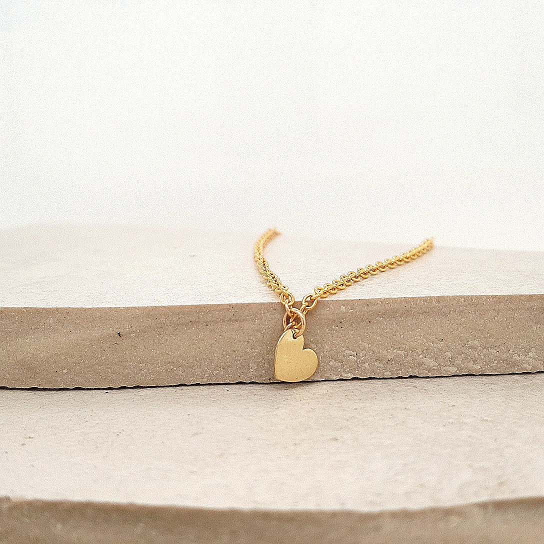 9ct Yellow Gold Childrens Heart Bracelet