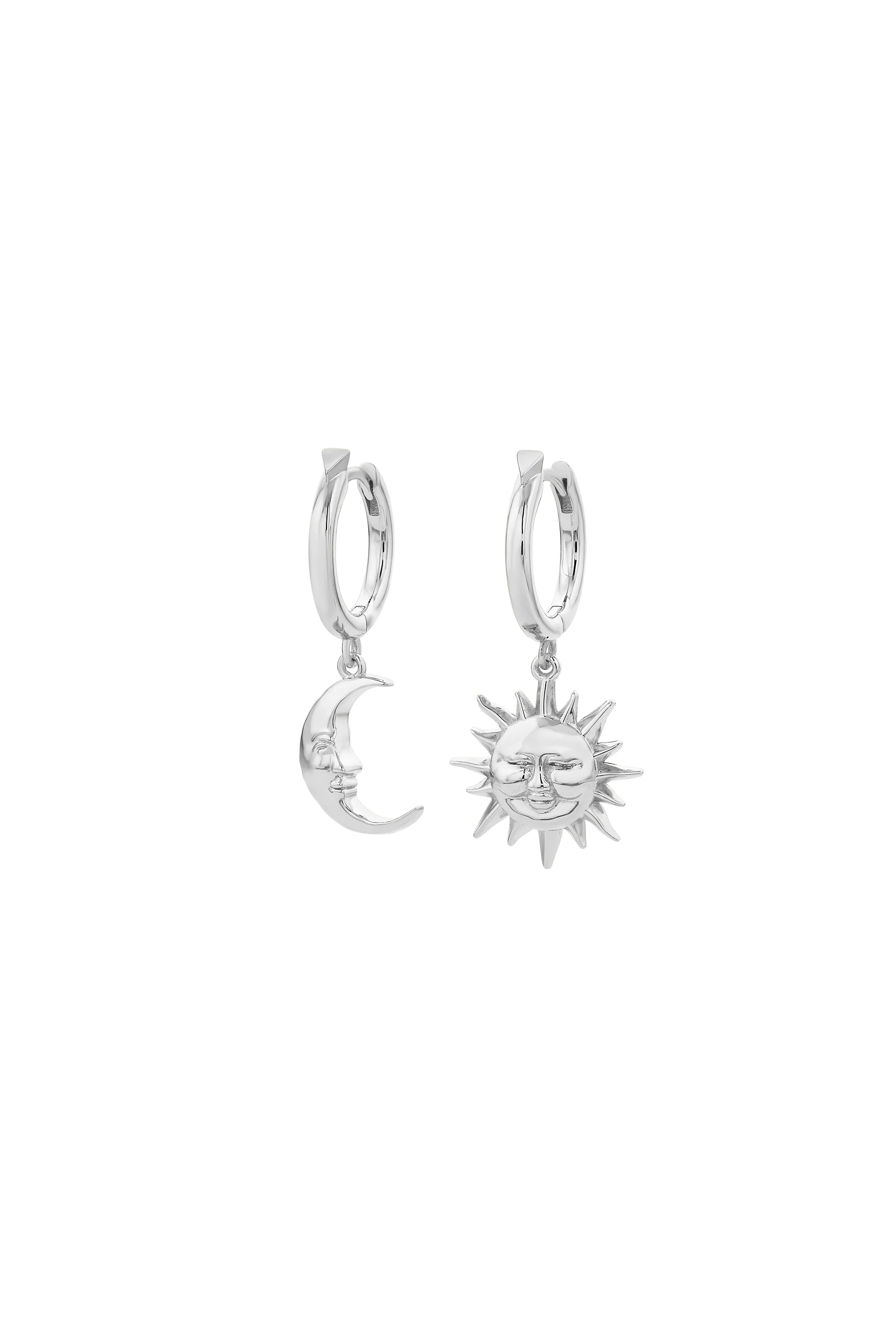 Karen Walker Sterling Silver Sun & Moon Hoop Earrings