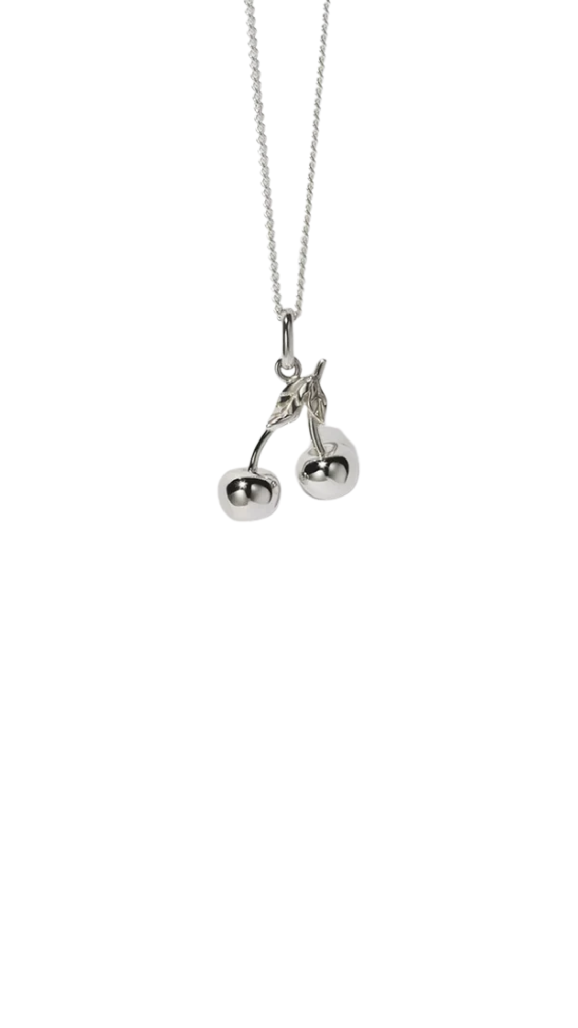 Meadowlark Sterling Silver Cherry Charm Necklace