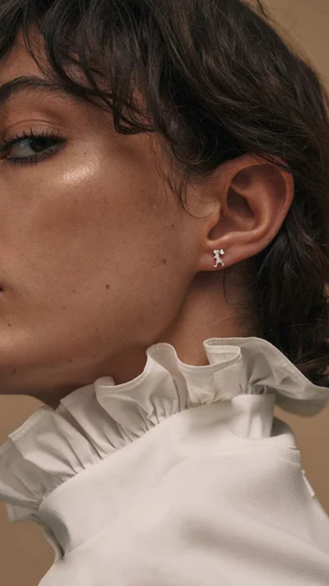 Karen Walker Sterling Silver Runaway Girl Stud Earrings