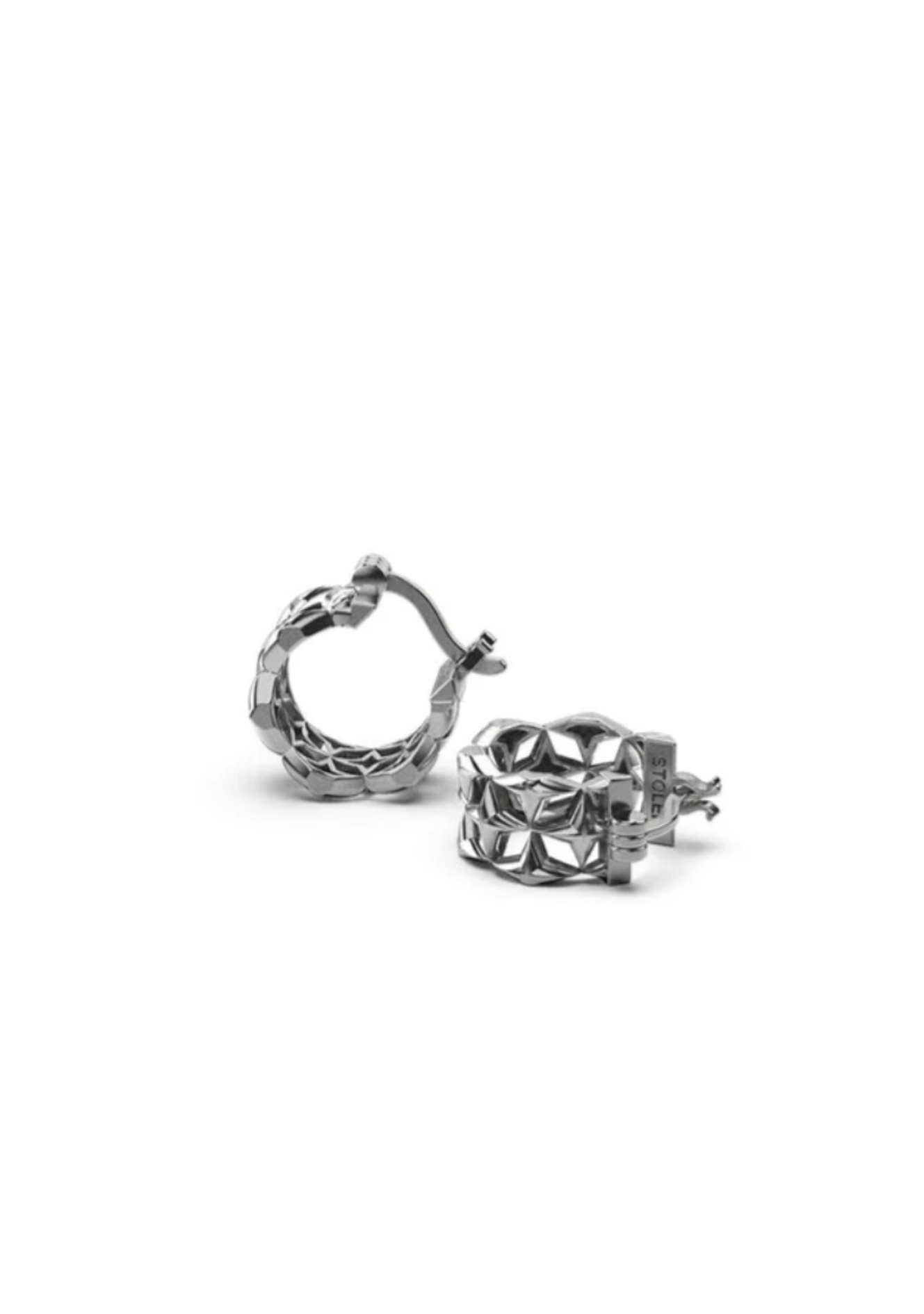 Stolen Girlfriends Club Sterling Silver Cosmic Punk Eternity Huggie Earrings