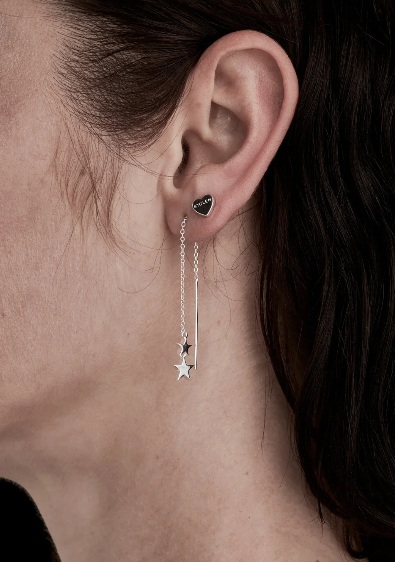 Stolen Girlfriends Club Sterling Silver Falling Stolen Star Earrings