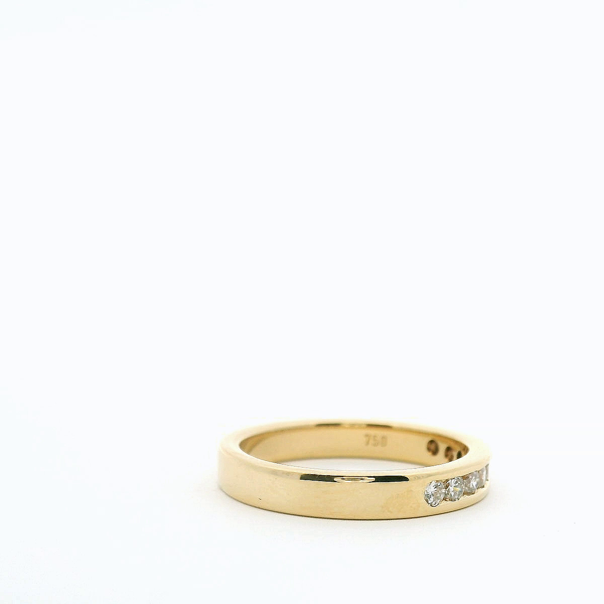 18ct Yellow Gold Diamond Channel Set Band