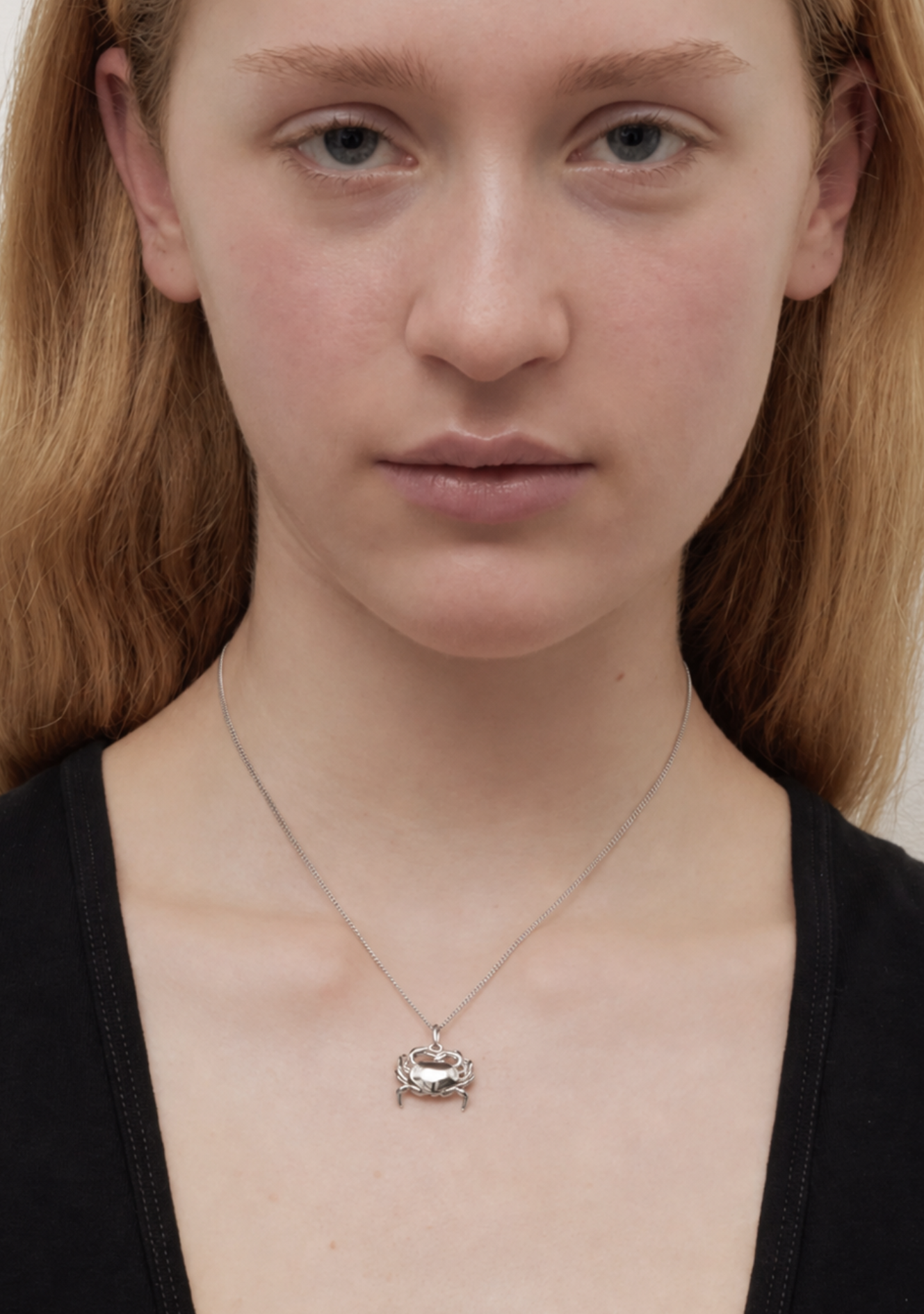Meadowlark Sterling Silver Crab Charm Necklace
