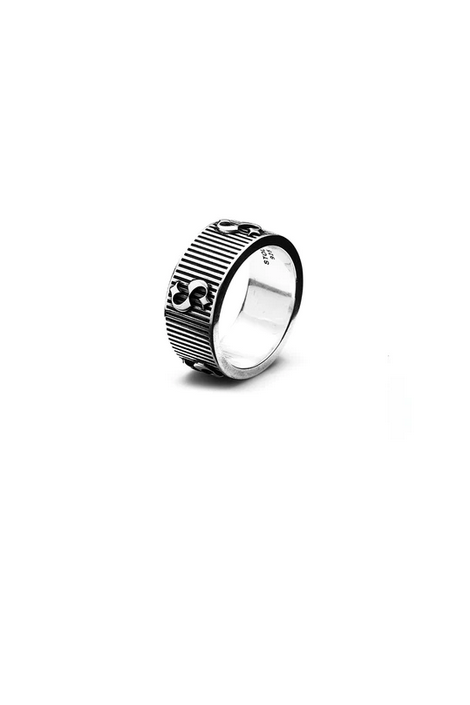 Stolen Girlfriends Club Sterling Silver Corrugated S-Logo Ring Size T