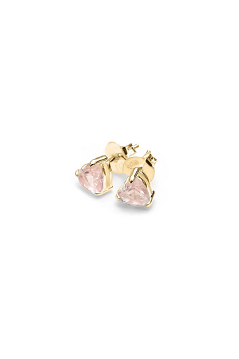 Stolen Girlfriends Club 18ct Gold Plated Rose Quartz Talon Stud Earrings