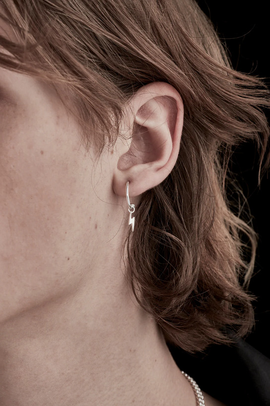 Stolen Girlfriends Club Sterling Silver Bolt Anchor Sleeper Earrings