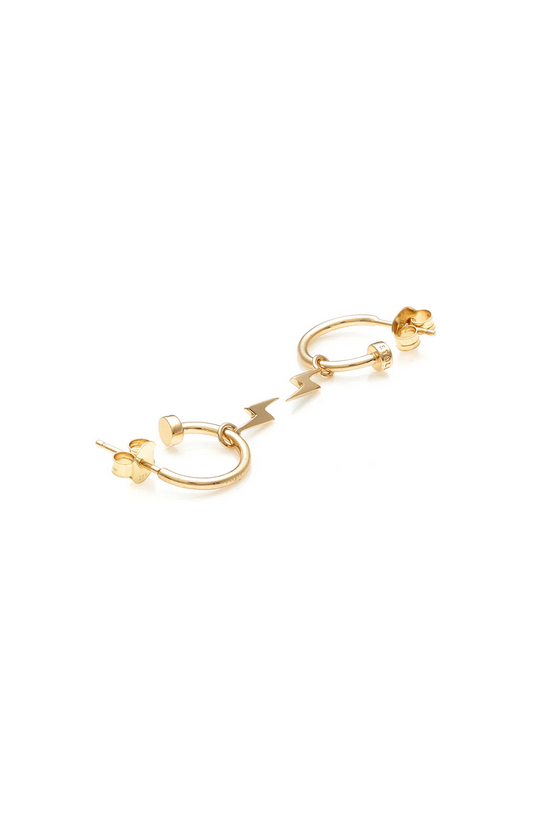 Stolen Girlfriends Club 18ct Yellow Gold Plated Bolt Anchor Sleeper Earrings