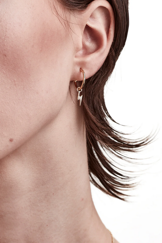 Stolen Girlfriends Club 18ct Yellow Gold Plated Bolt Anchor Sleeper Earrings