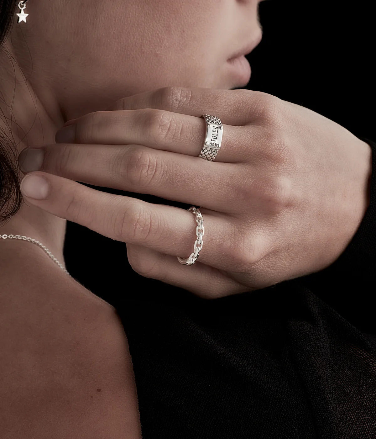 Stolen Girlfriends Club Sterling Silver Chain Ring