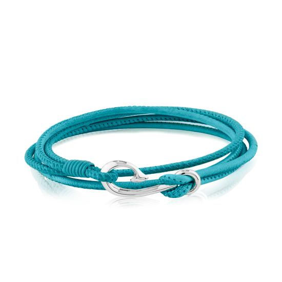Evolve Safe Travel Wrap Teal Leather Bracelet