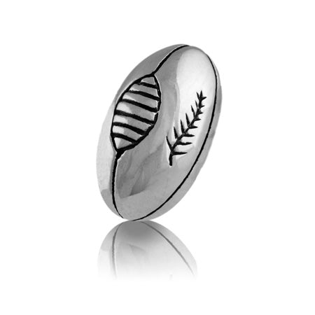 Evolve Sterling Silver Rugby Ball (World Champs) Charm