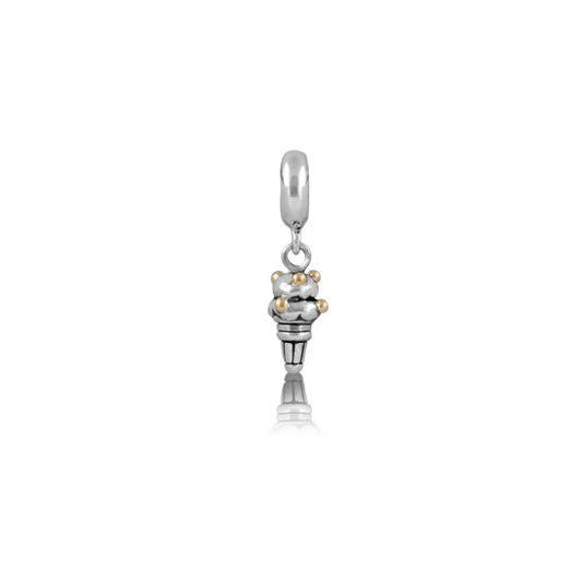 Evolve Sterling Silver and Yellow Gold Hokey-Pokey Ice Cream Hanging Charm