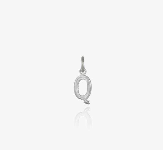 Evolve Sterling Silver Mini Letter 'Q' Charm
