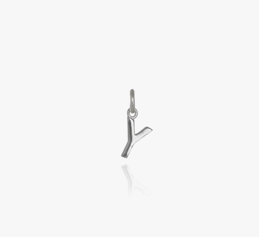 Evolve Sterling Silver Mini Letter 'Y' Charm