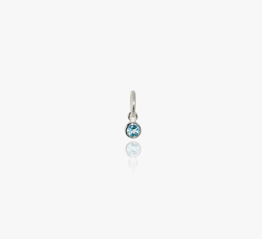 Evolve Sterling Silver December Blue Topaz Pendant Charm