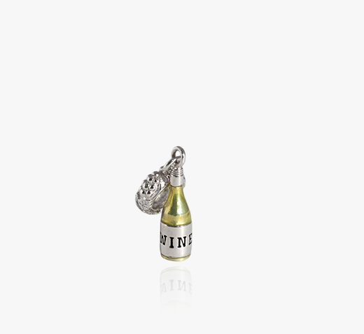 Evolve Sterling Silver NZ White Wine Joy Charm