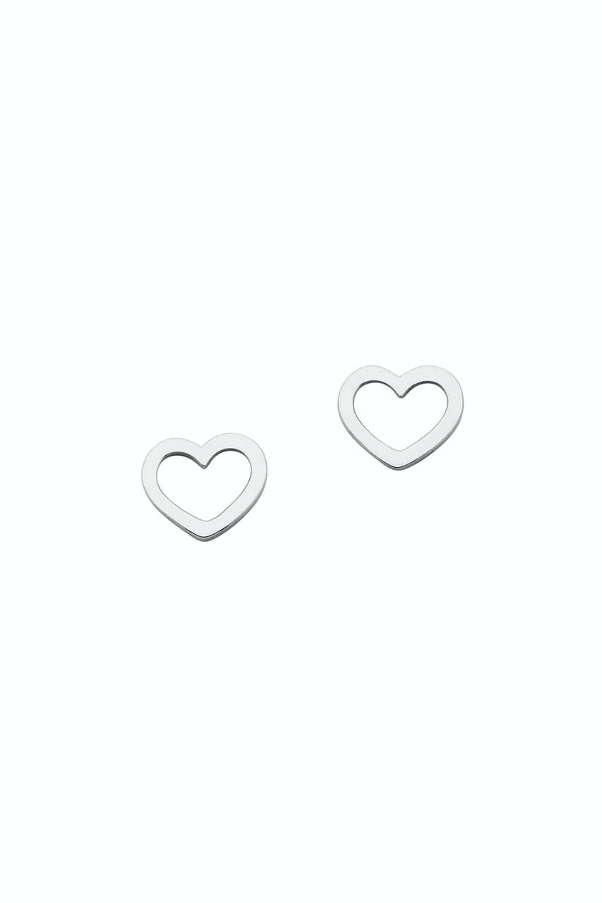 Karen Walker Sterling Silver Mini Heart Stud Earrings
