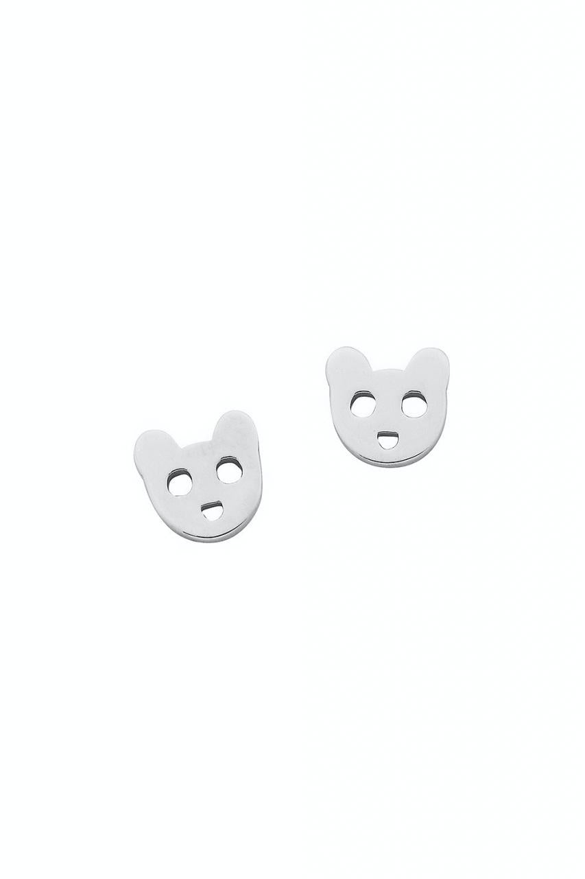 Karen Walker Sterling Silver Bear Stud Earrings