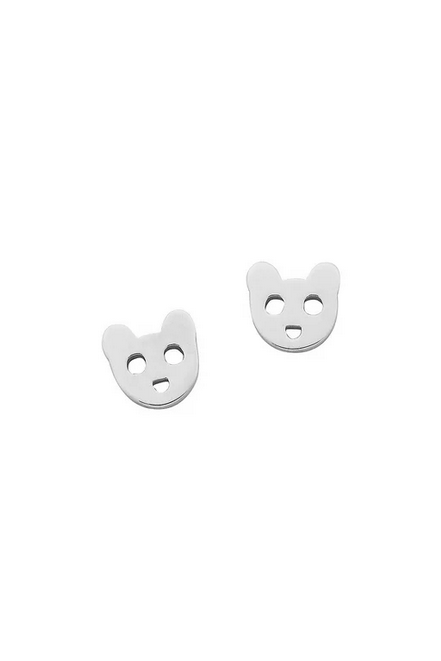 Karen Walker Sterling Silver Bear Stud Earrings