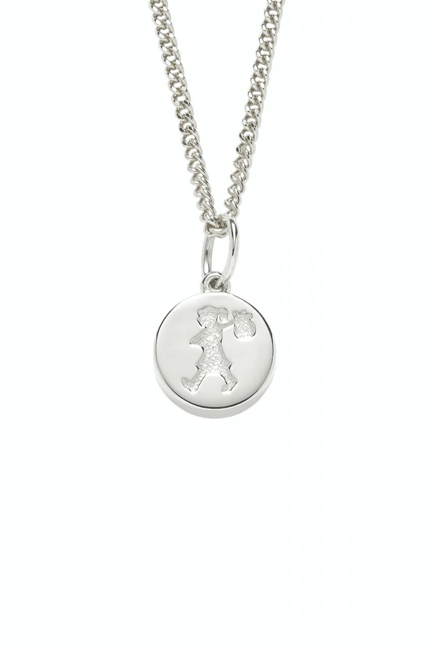 Karen Walker Sterling Silver Runaway Stamp Pendant and Chain