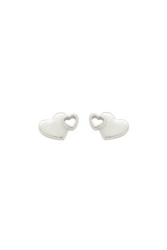 Karen Walker Silver Exploding Hearts Stud Earrings