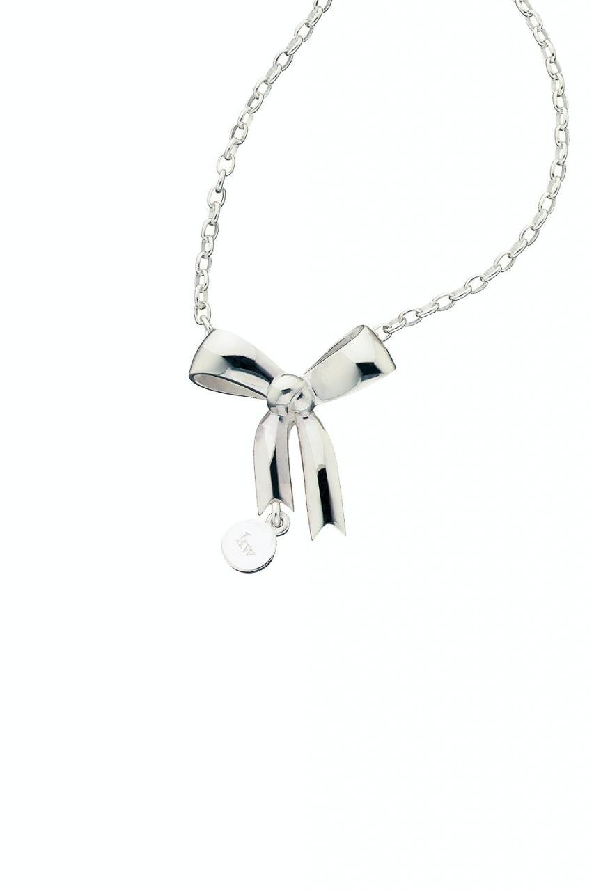 Karen Walker Sterling Silver Large Bow Necklace