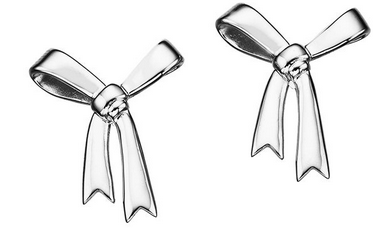 Karen Walker Silver Large Bow Stud Earrings