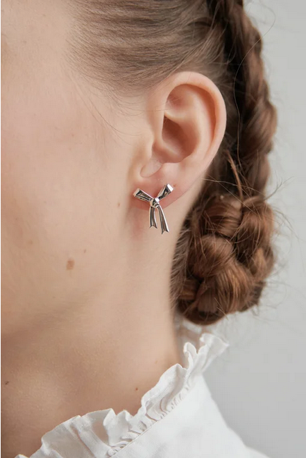 Karen Walker Sterling Silver Bow Stud Earrings