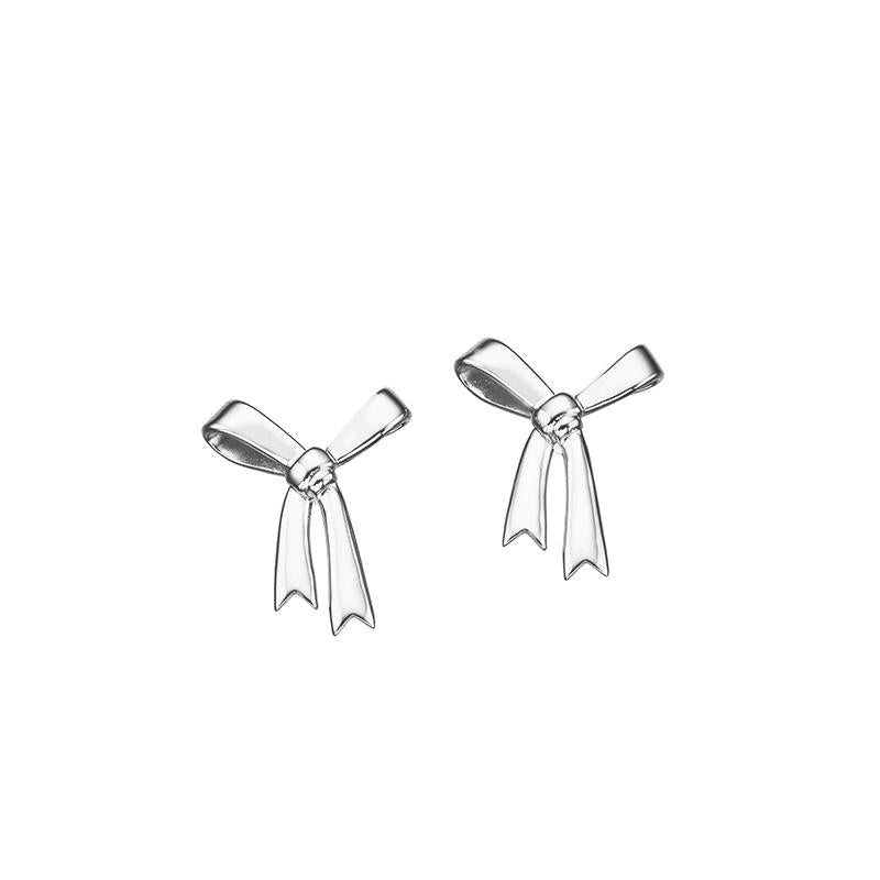 Karen Walker Silver Large Bow Stud Earrings