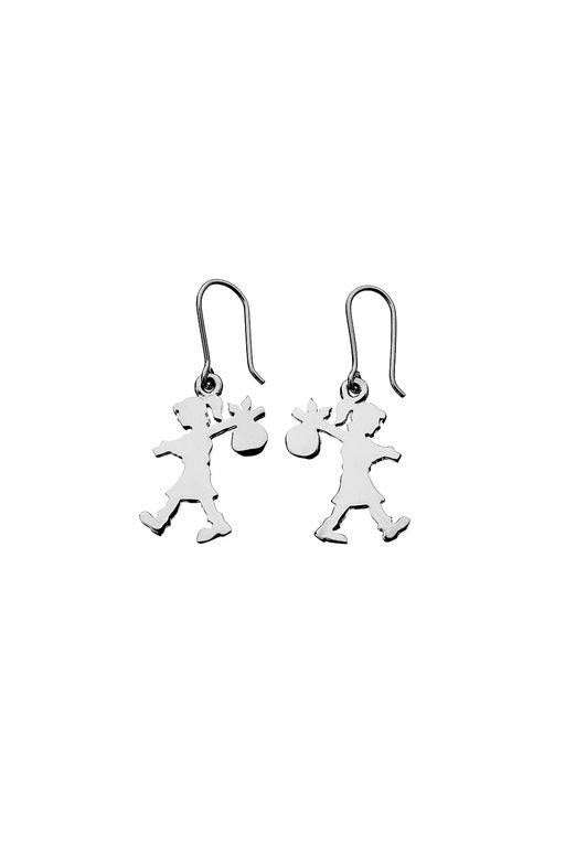 Karen Walker Sterling Silver Runaway Girl Hook Earrings