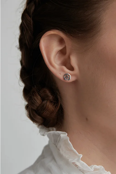 Karen Walker Mini Peace Stud Earrings
