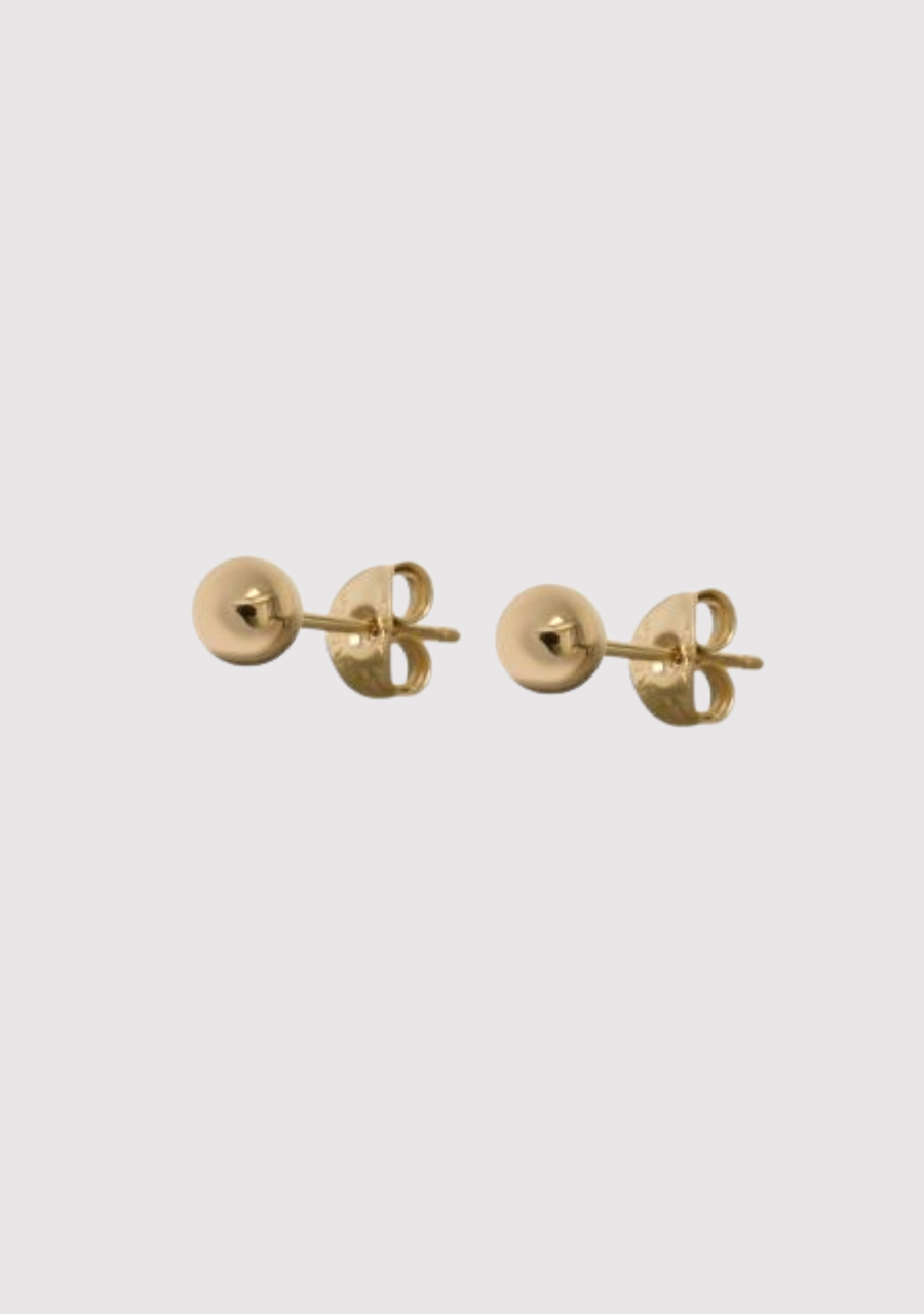 9ct Yellow Gold 4mm Ball with Gold Filled Scrolls Stud Earrings
