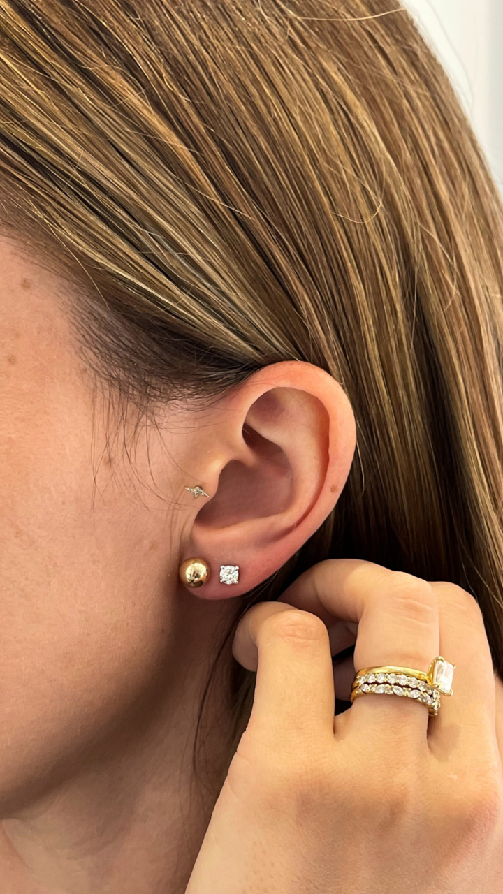 Ball Stud 8mm Earrings in 9ct Yellow Gold