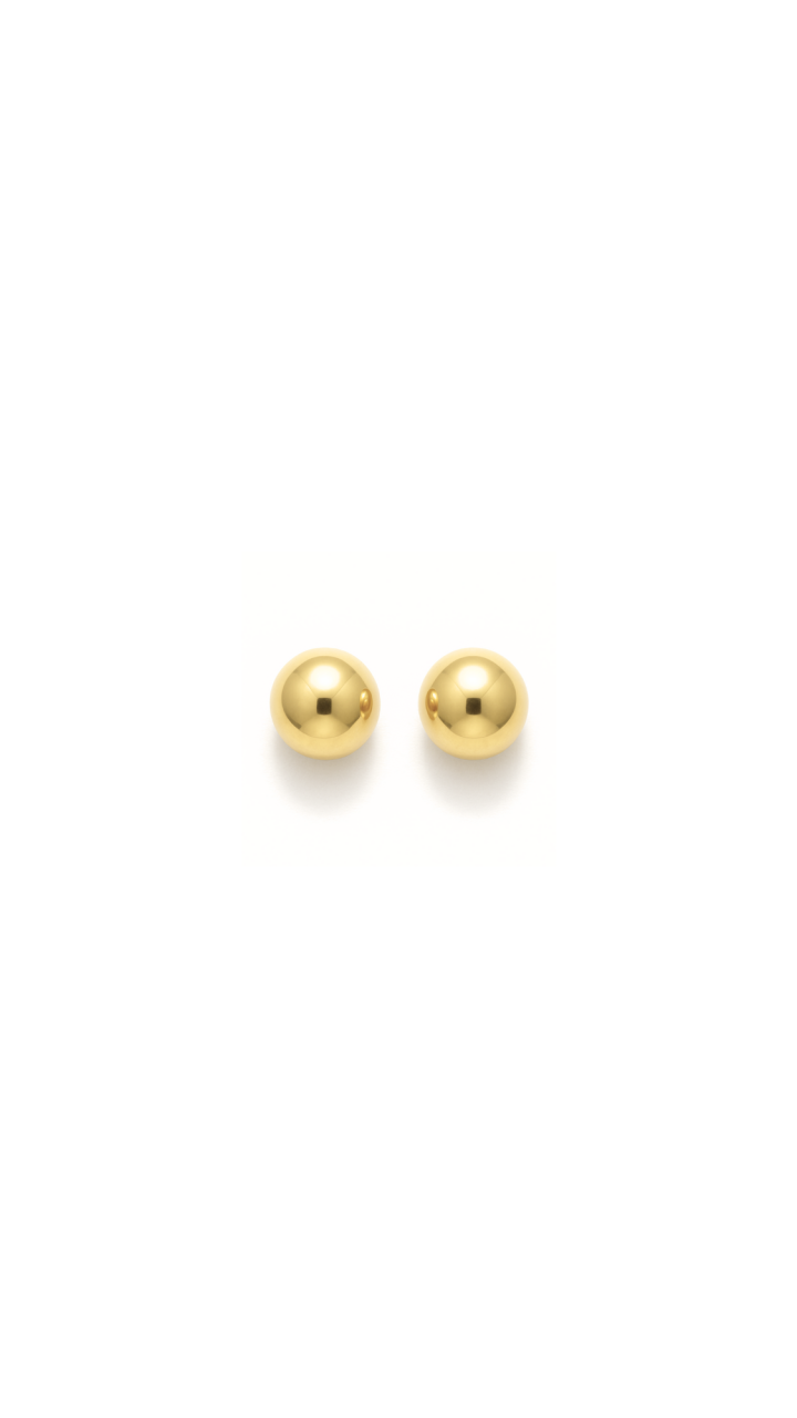 Ball Stud 8mm Earrings in 9ct Yellow Gold