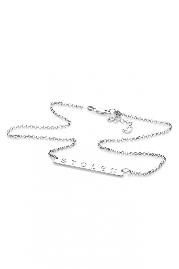 Stolen Girlfriends Sterling Silver Stolen Plank Necklace