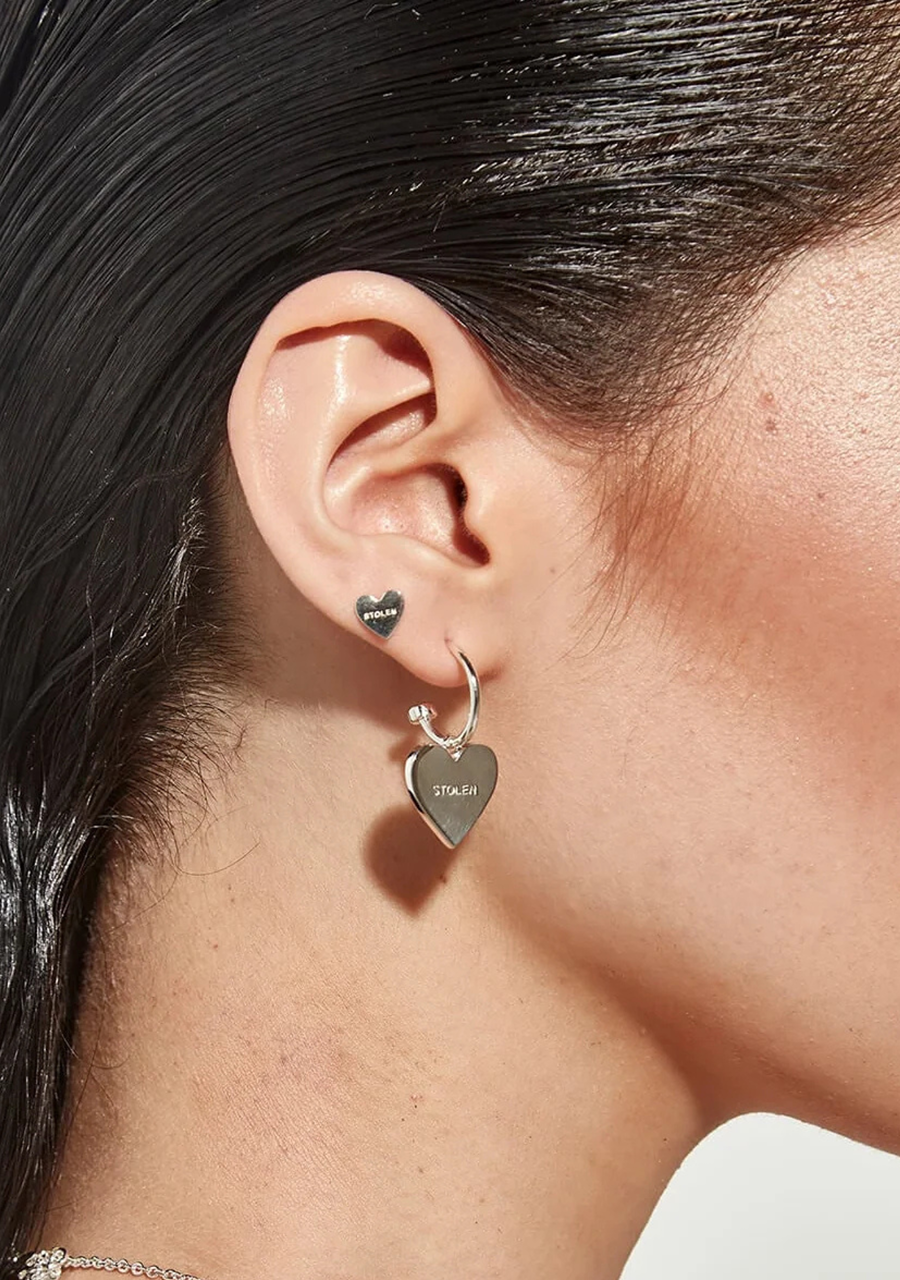 Stolen Girlfriends Club Sterling Silver Stolen Heart Stud Earrings