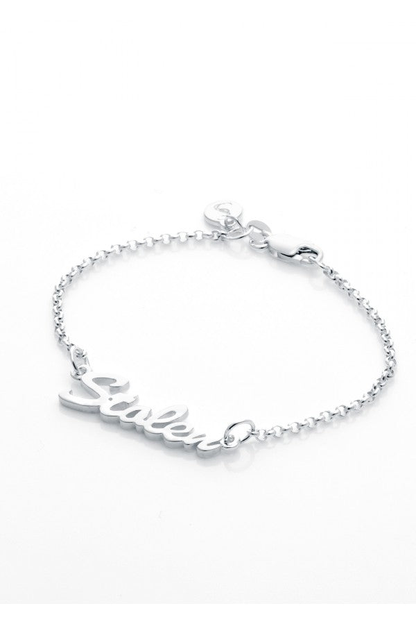 Stolen Girlfriends Sterling Silver Stolen Script Bracelet Bracelet Length: 18.5cm