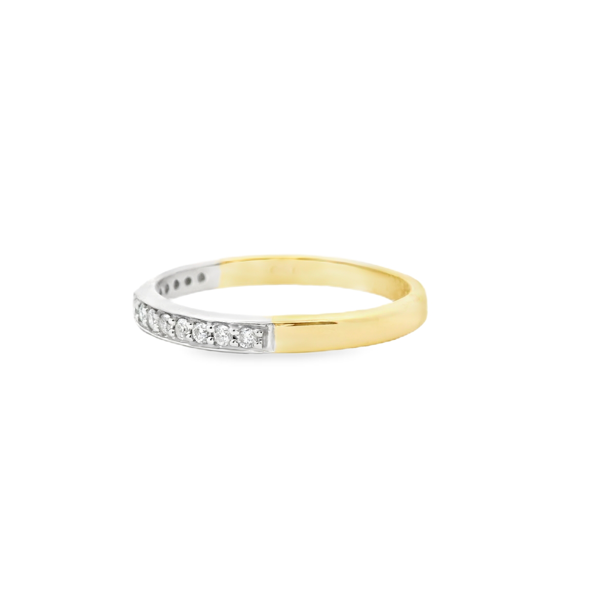 The Blair Setting 18ct Yellow & White Gold Diamond Bead Set Band
