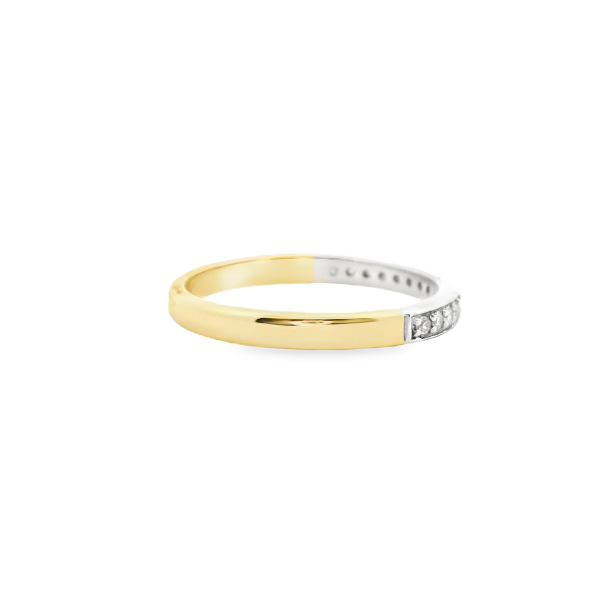 The Blair Setting 18ct Yellow & White Gold Diamond Bead Set Band