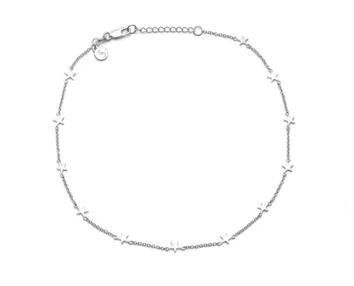 Stolen Girlfriends Sterling Silver Star Choker Necklace