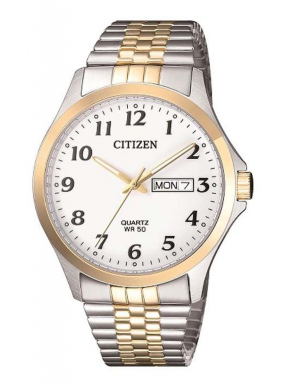 Citizen Gents Quartz Two Tone White Dial Watch