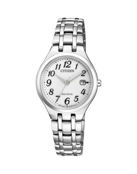 Citizen Ladies Eco-Drive Stainless Steel Round White Dial Watch Watch Code: EW2480-83A