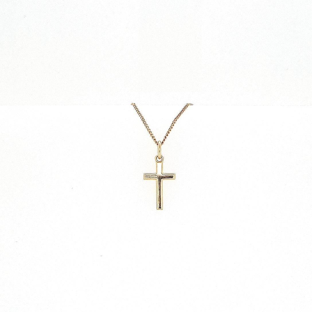 Plain Cross Pendant in 9ct Yellow Gold